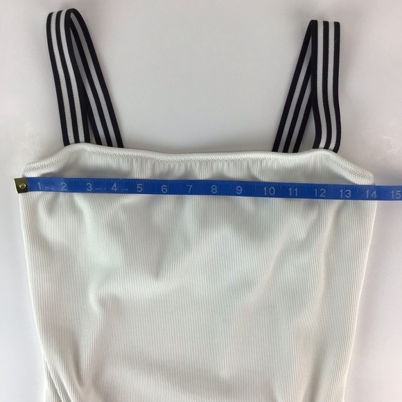 Madewell Solid & Striped White The Riley One Piece Swimsuit | Large - Picture 10 of 15